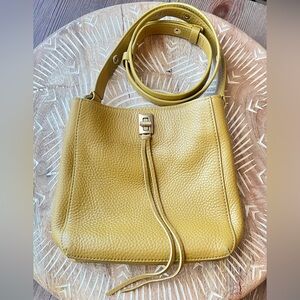 Rebecca Minkoff Darren Small Leather Shoulder Bag- Yellow
